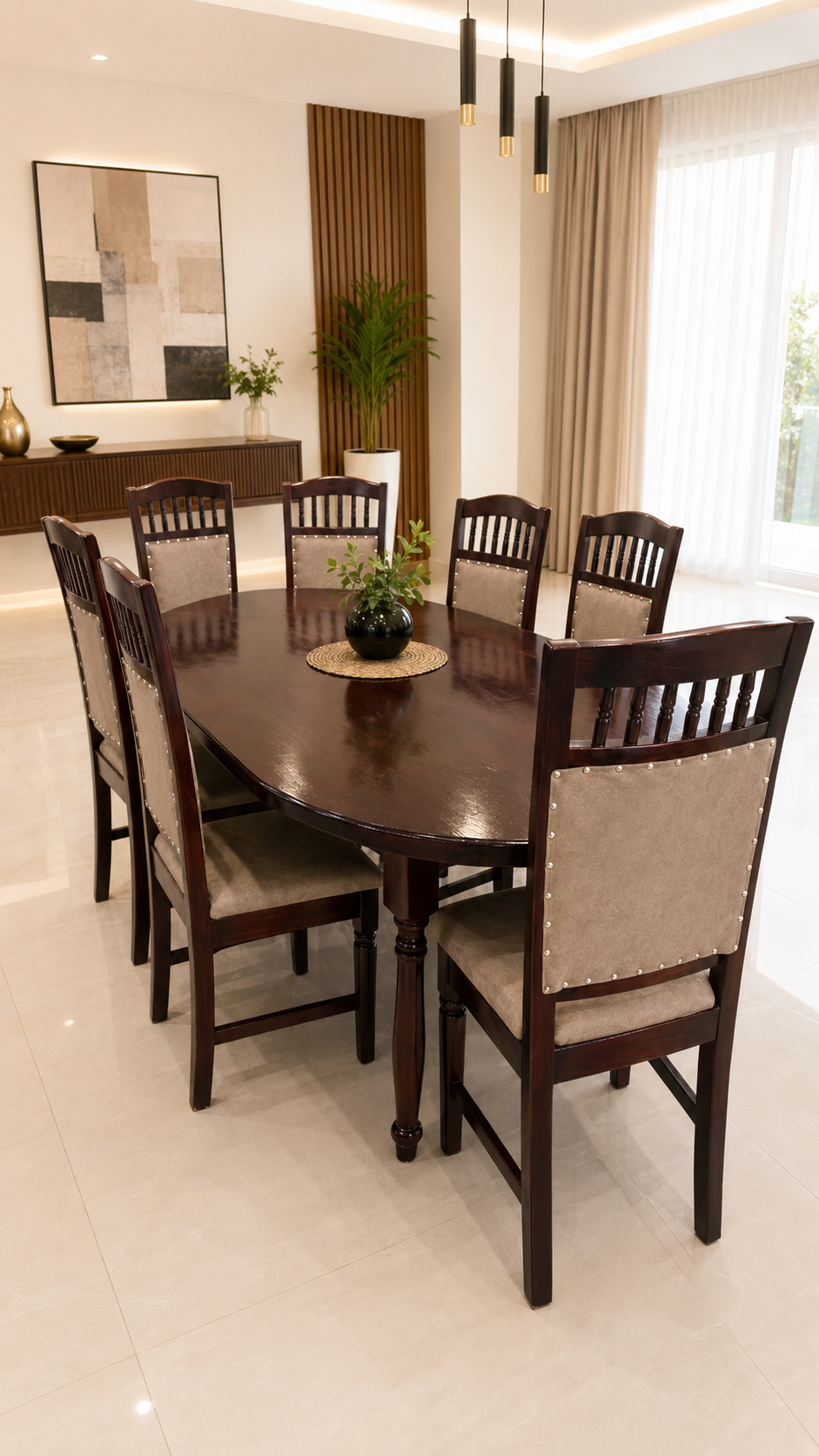 Elegant 8-Seater Dining Table Set