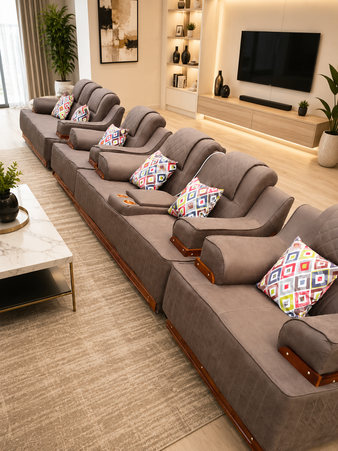 Luxury Recliner Sofa Set