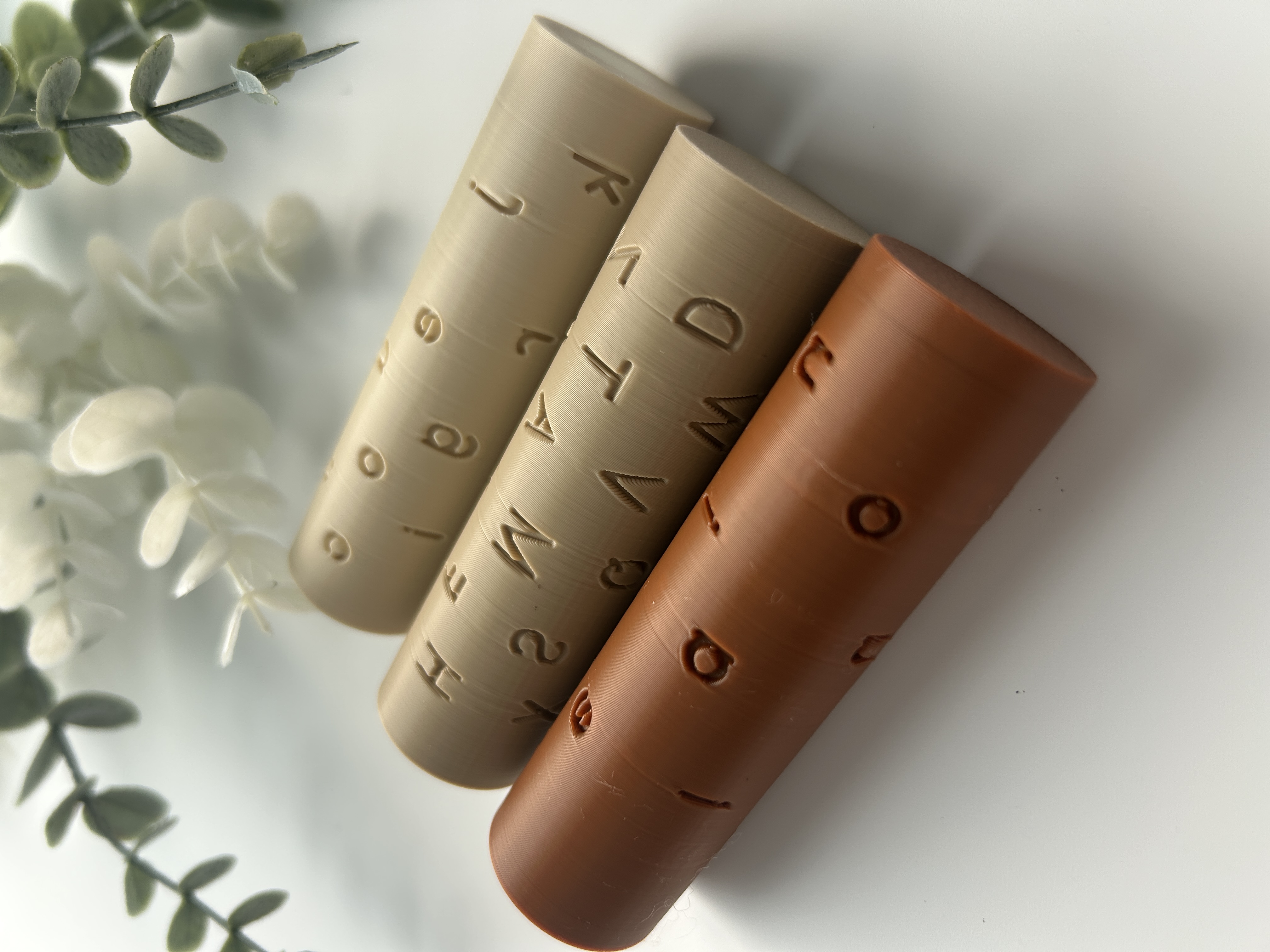 Alphabet Playdough Rollers