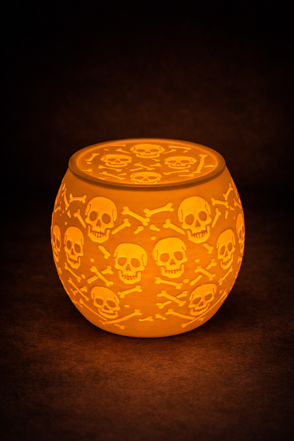 Ljuslykta – Skull Pattern 💀