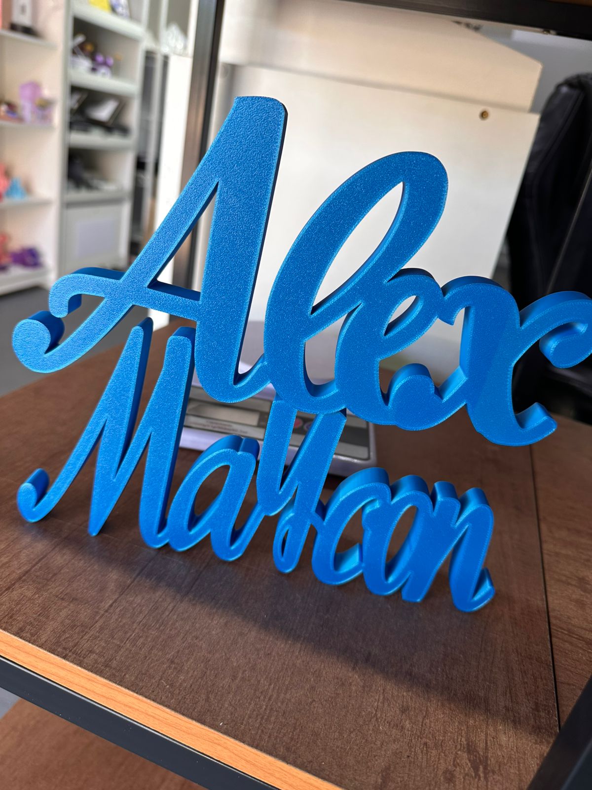 Nome personalizado em 3D