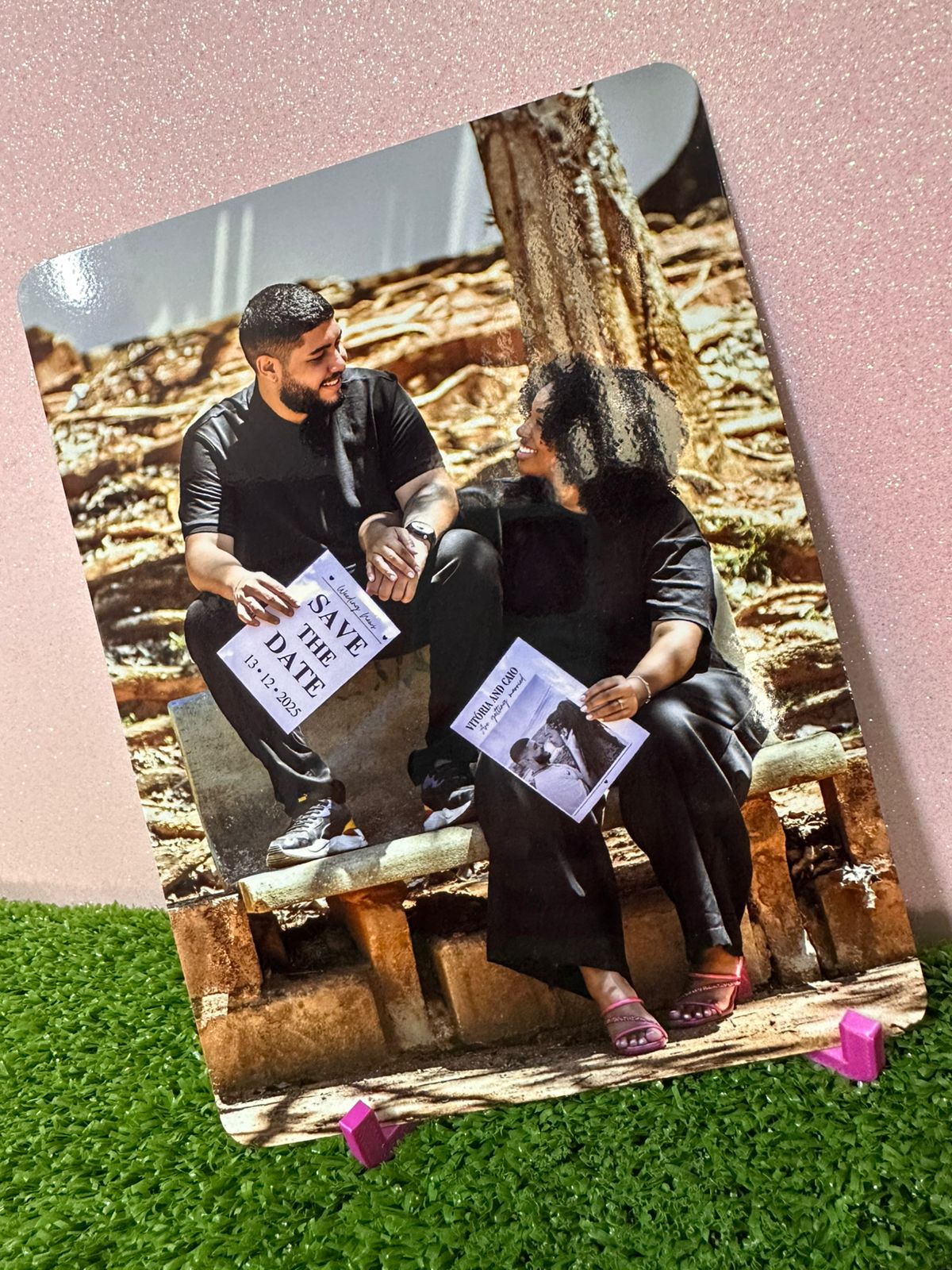 Foto personalizada em placa de metal