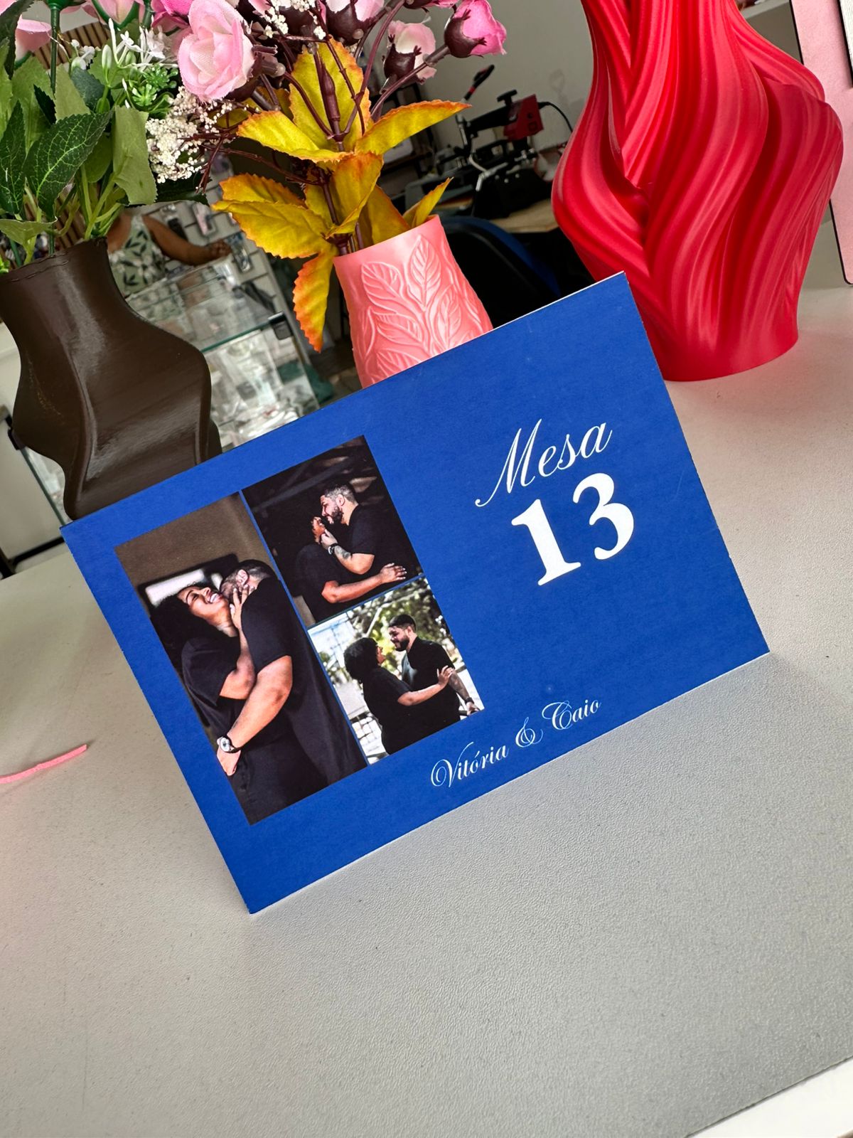 Placa de Mesa para Eventos Personalizada