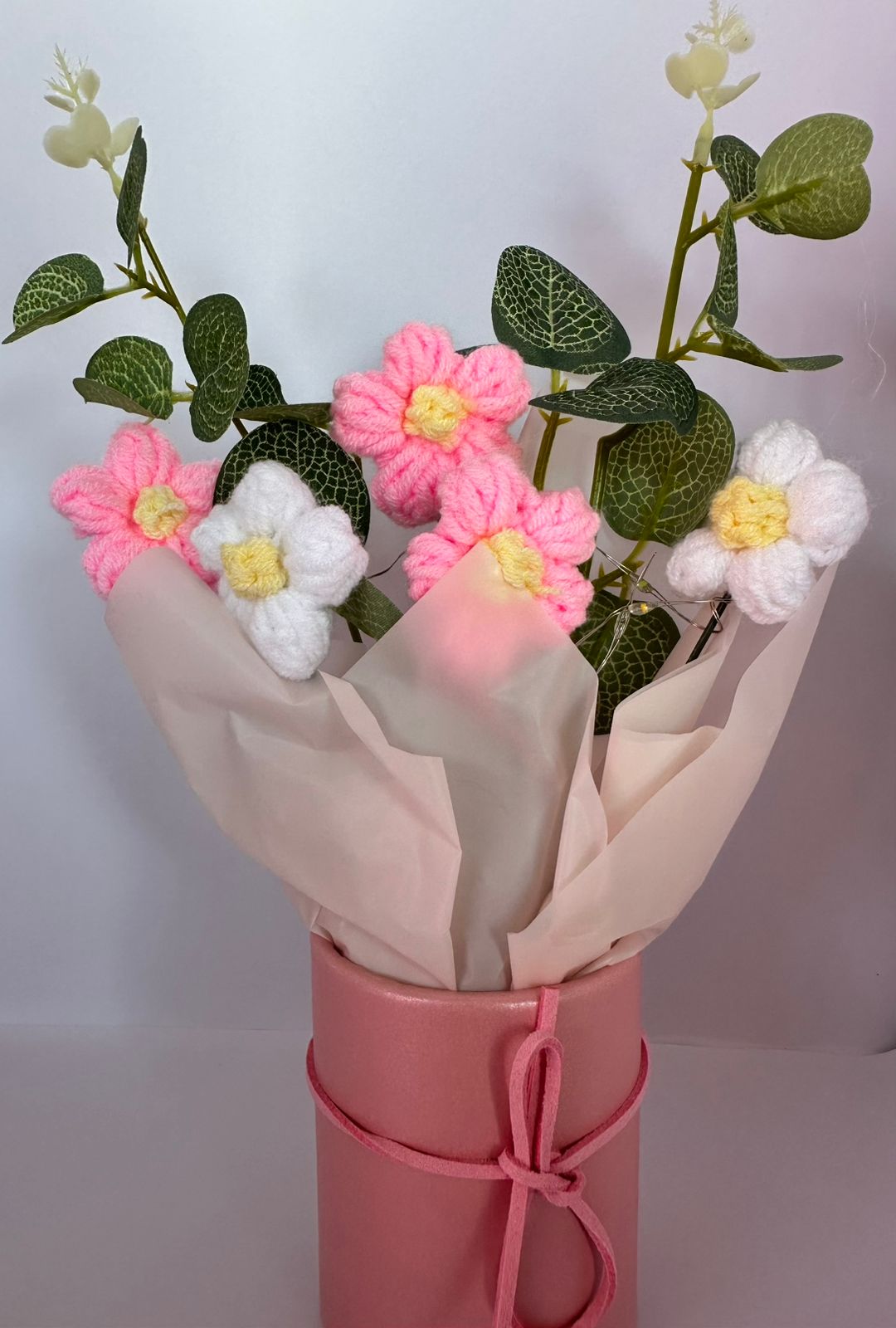 Buquê de flores de crochê