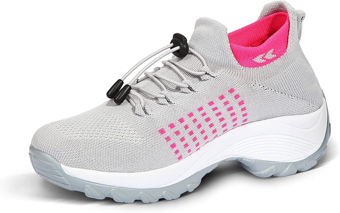 STUNAHOME Orthopedic Sneakers Breathable Women Walking Shoes Slip on Trainers Women's Comfortable Casual Ladies Athletic Shoe Thick Bottom
