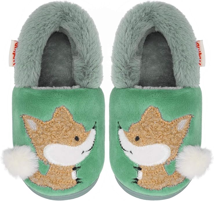 Centipede Demon Plush Warm Slippers for Girls Boys Kids Toddlers Winter Fur Lined Indoor House Home Shoes