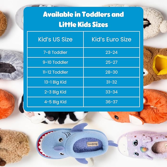 Dearfoams unisex-child Kids Toddlers Whimsical Animal Critter Washable Slipper