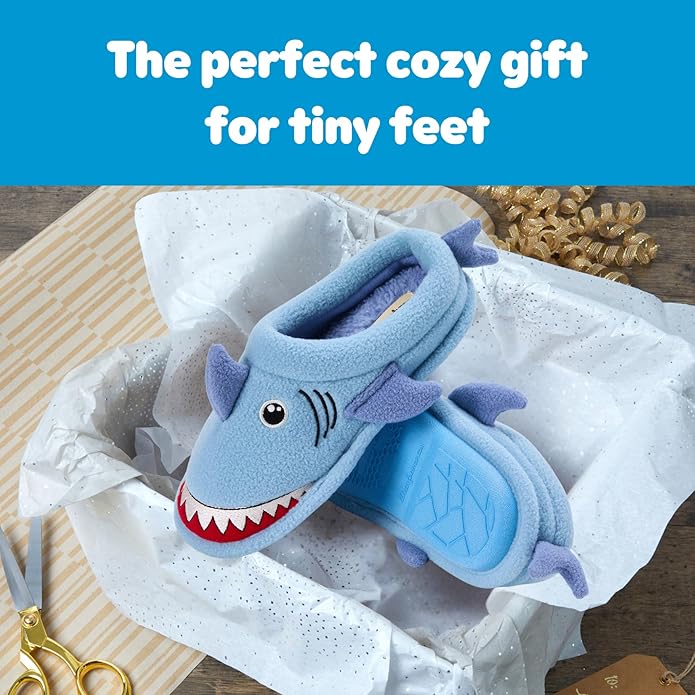 Dearfoams unisex-child Kids Toddlers Whimsical Animal Critter Washable Slipper