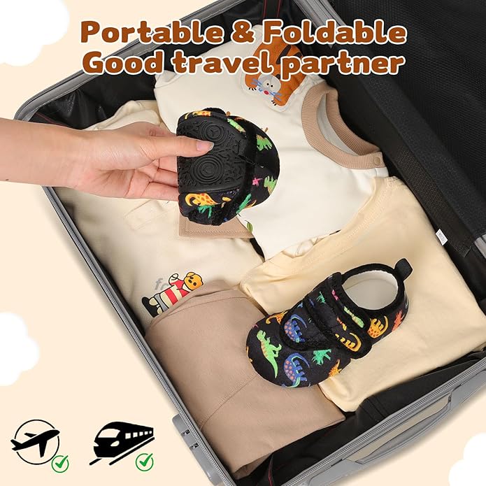 LeIsfIt Toddler Slippers Boys Girls House Shoes Soft Warm Kids House Slippers Slip on Cozy Bedroom Sock Shoes Non-slip Indoor Outdoor Slipper Shoe