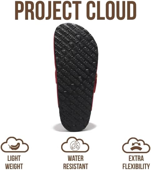 Project Cloud 100% Genuine Leather Clogs for Women Shoes - Memory Foam Insole, Non-Slip & Natural Cork Footbed Arch Support Big Buckle Womens Clogs and Mules Footwear (Manchester)