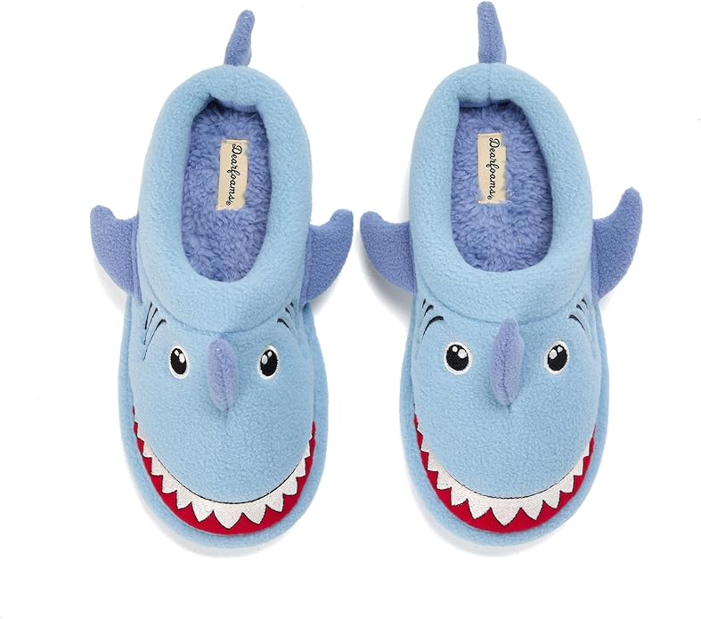 Dearfoams unisex-child Kids Toddlers Whimsical Animal Critter Washable Slipper