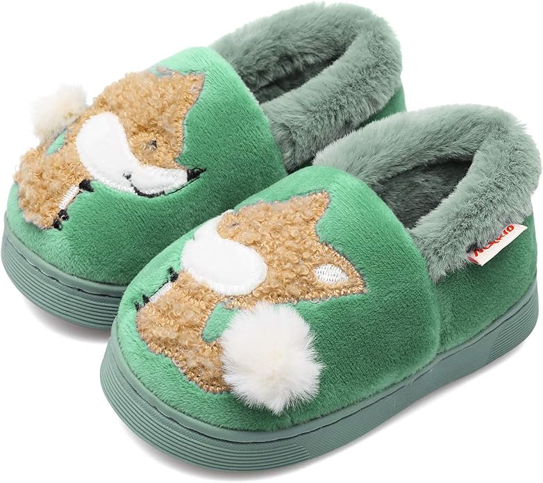 Centipede Demon Plush Warm Slippers for Girls Boys Kids Toddlers Winter Fur Lined Indoor House Home Shoes