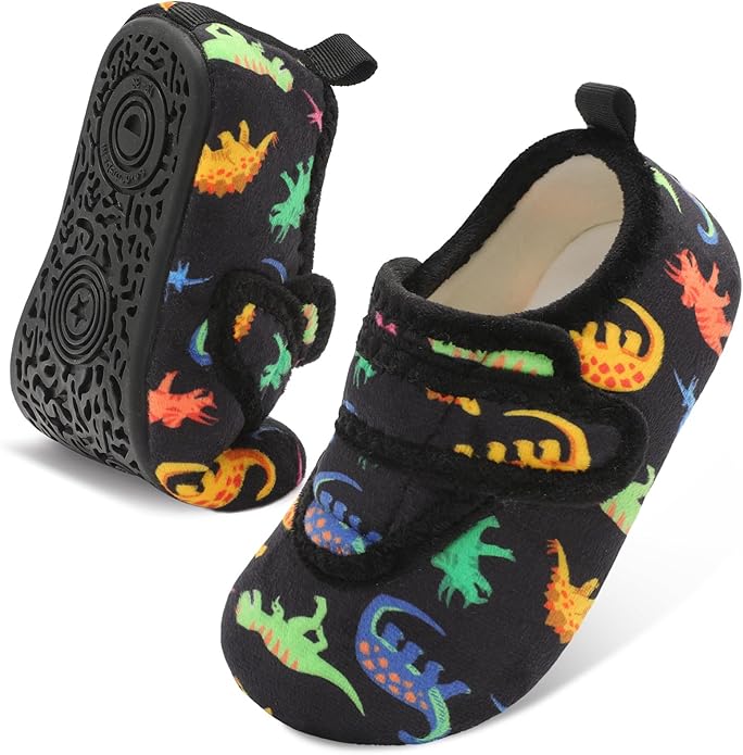 LeIsfIt Toddler Slippers Boys Girls House Shoes Soft Warm Kids House Slippers Slip on Cozy Bedroom Sock Shoes Non-slip Indoor Outdoor Slipper Shoe