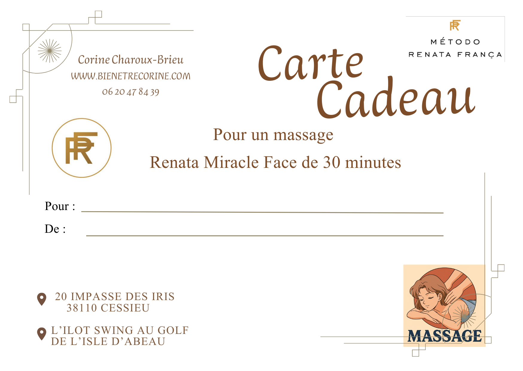 Carte Cadeau massage Miracle face 30 minutes