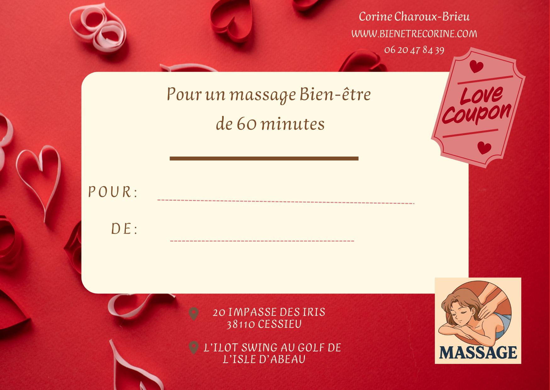 Bon pour un massage Bien-être de 60 minutes