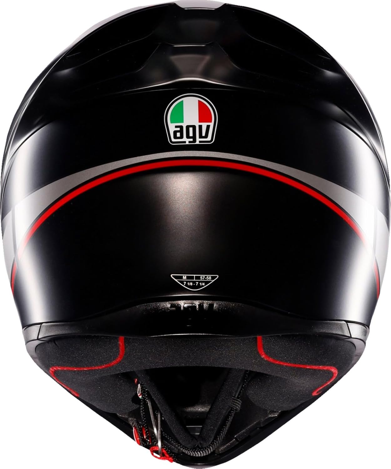 AGV K1 S Lap Motorcycle Helmet Matte Black/Gray/Red MD