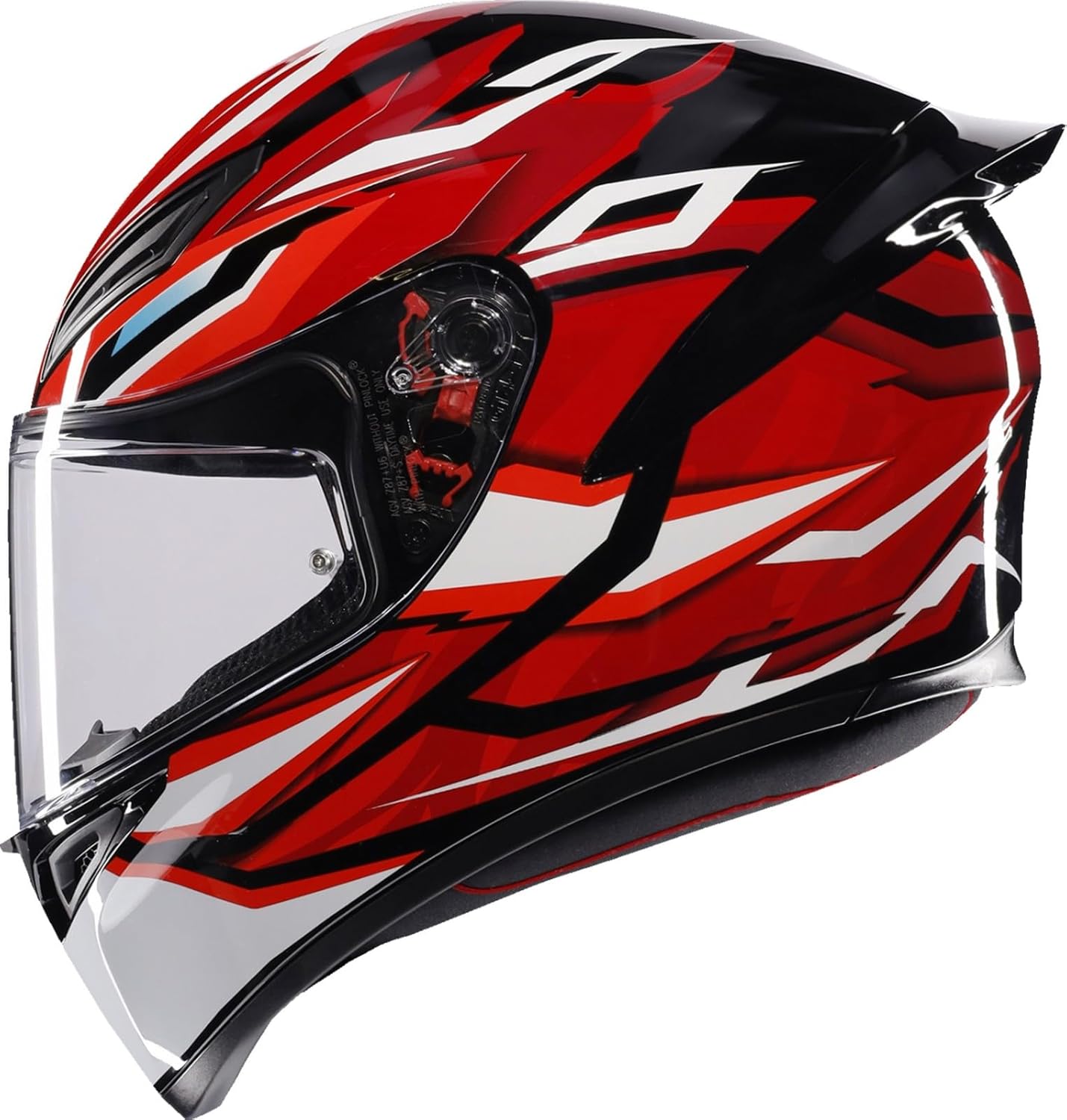 AGV K1 S Lion Motorcycle Helmet Black/Red/White LG