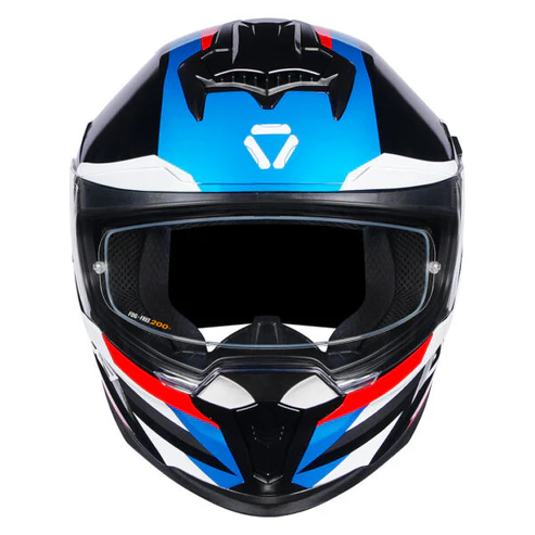 KORDA SONIC GP MOZE GLOSS BLUE RED WP HELMET (Dual visor)