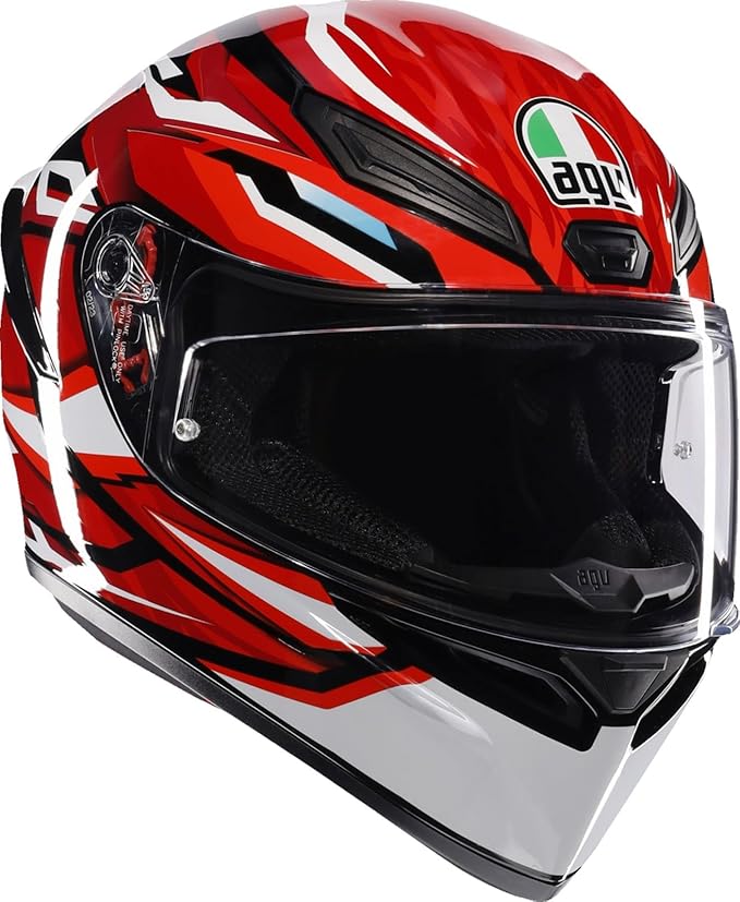 AGV K1 S Lion Motorcycle Helmet Black/Red/White LG