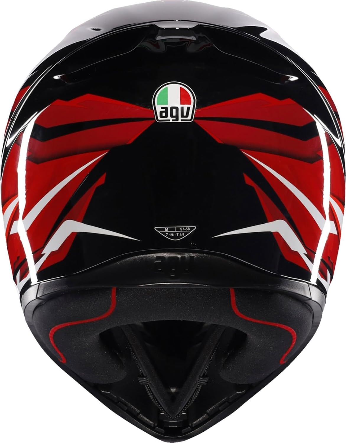 AGV K1 S Lion Motorcycle Helmet Black/Red/White LG