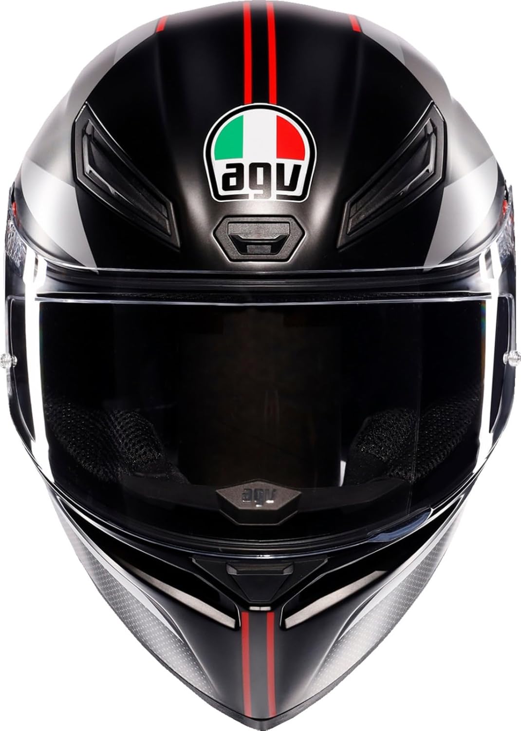 AGV K1 S Lap Motorcycle Helmet Matte Black/Gray/Red MD