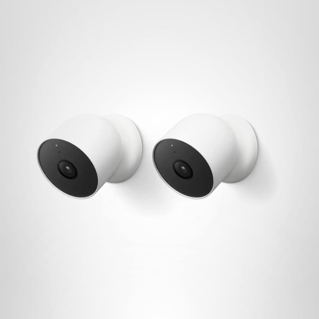 Google Nest Cam Outdoor or Indoor, Battery - 2nd Generation - 2 Count (Pack of 1)