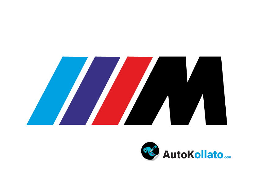 BMW M Series Emblem Sticker 12x4 cm