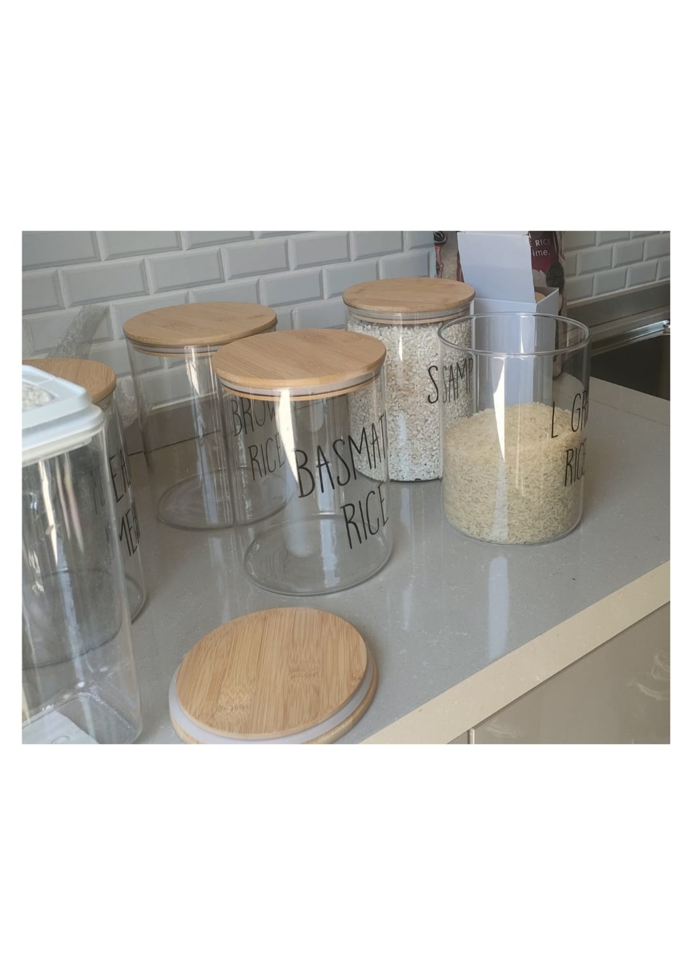 Clear Storage Jar with Bamboo Lid