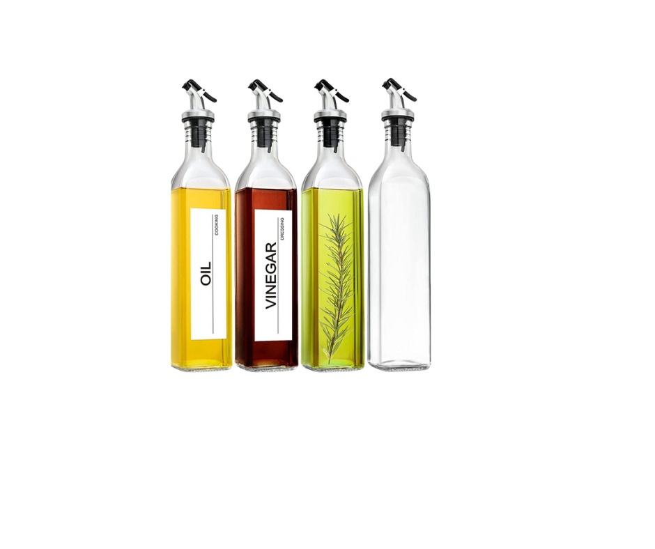Glass Oil and Vinegar Dispenser Set of 2