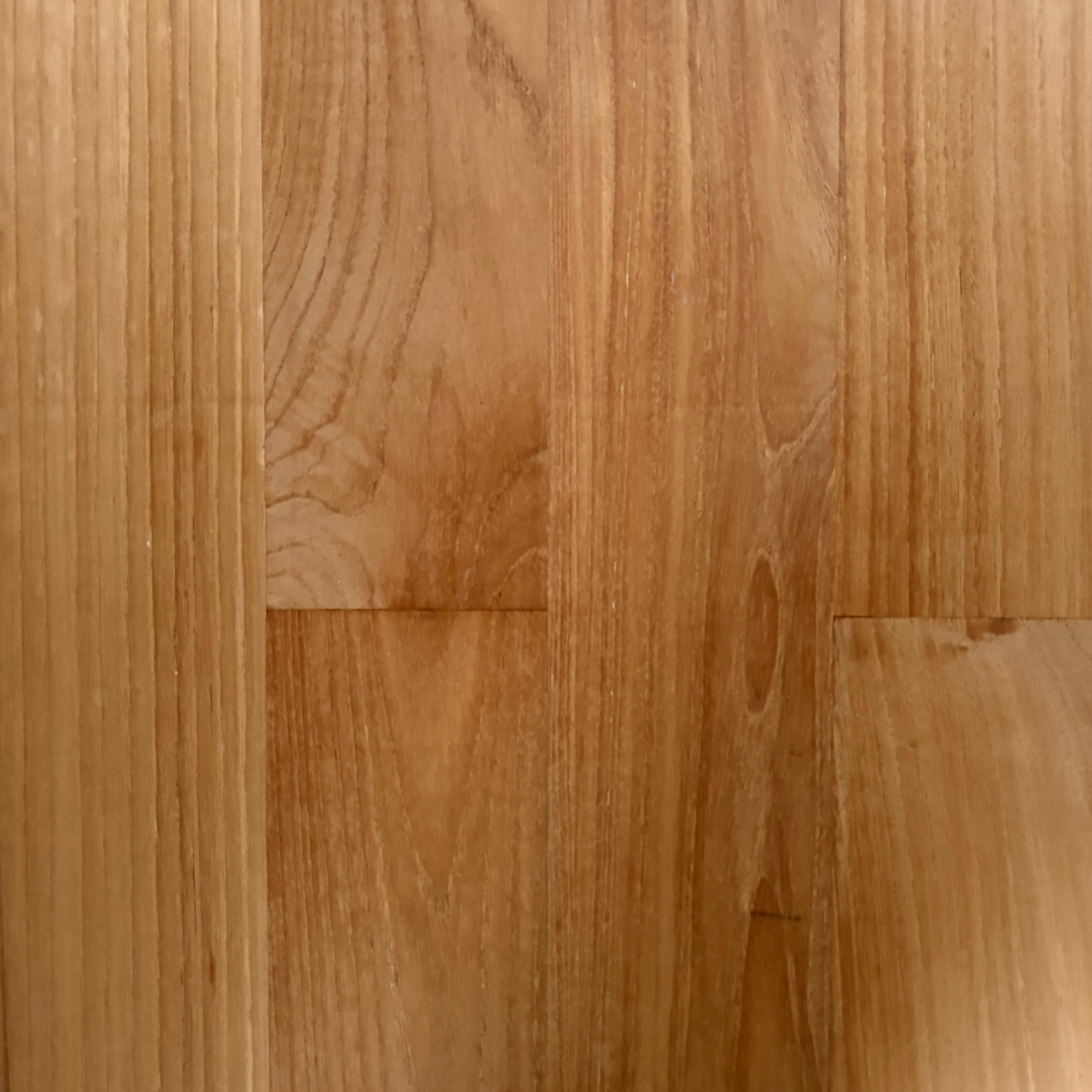 Parquet massif Teck Indo Brut double face PdB/GO0 - 12x90x300-1200