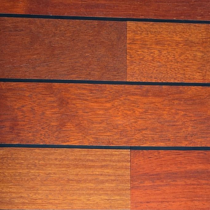 Parquet massif Merbau huilé pont de bateau joint intégré 12x90x300-1200