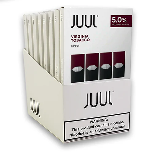 JUUL Virginia Tobacco box com 8 unidades