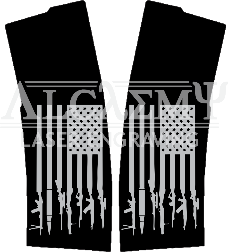 Rifle American Flag Laser Engraved Magpul® PMAG®