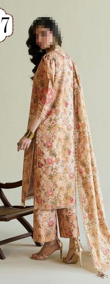 3 PCS Unstiched Printed Linen