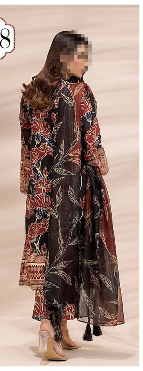 3 PCS Unstiched Printed Linen