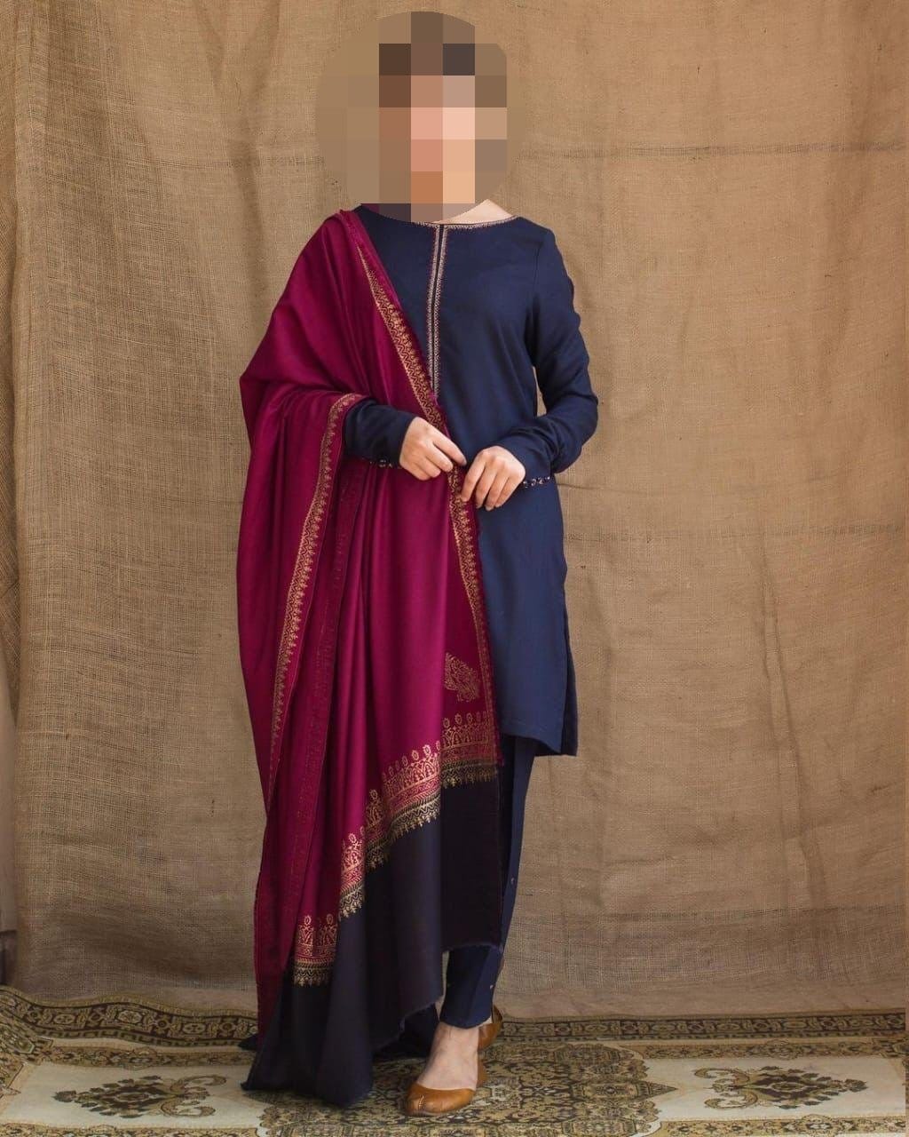 3 PCS Embroided Dhanak