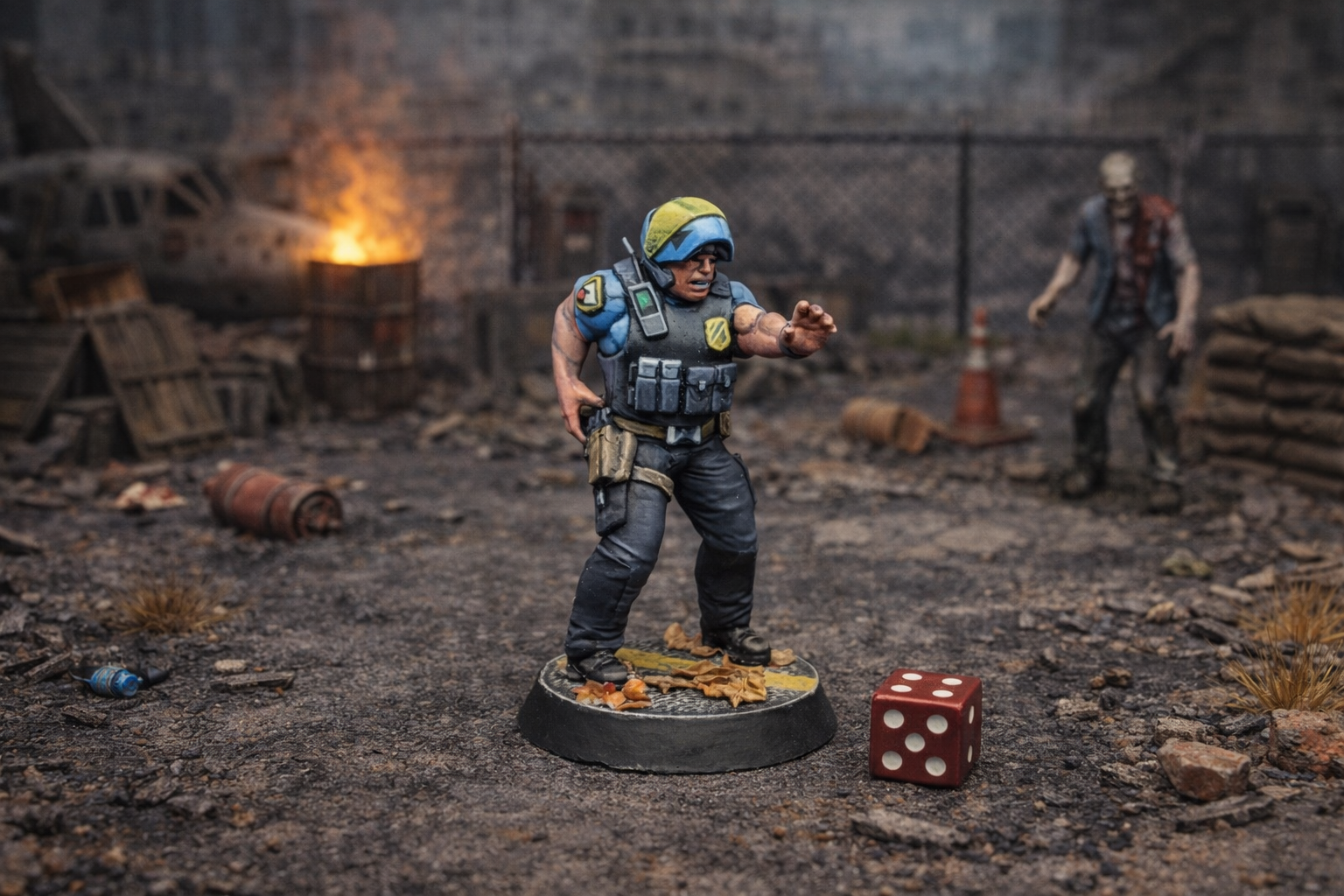 Policía con casco de moto