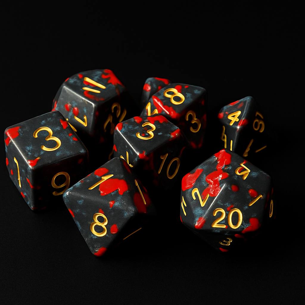 Set de dados de rol Negros con sangre