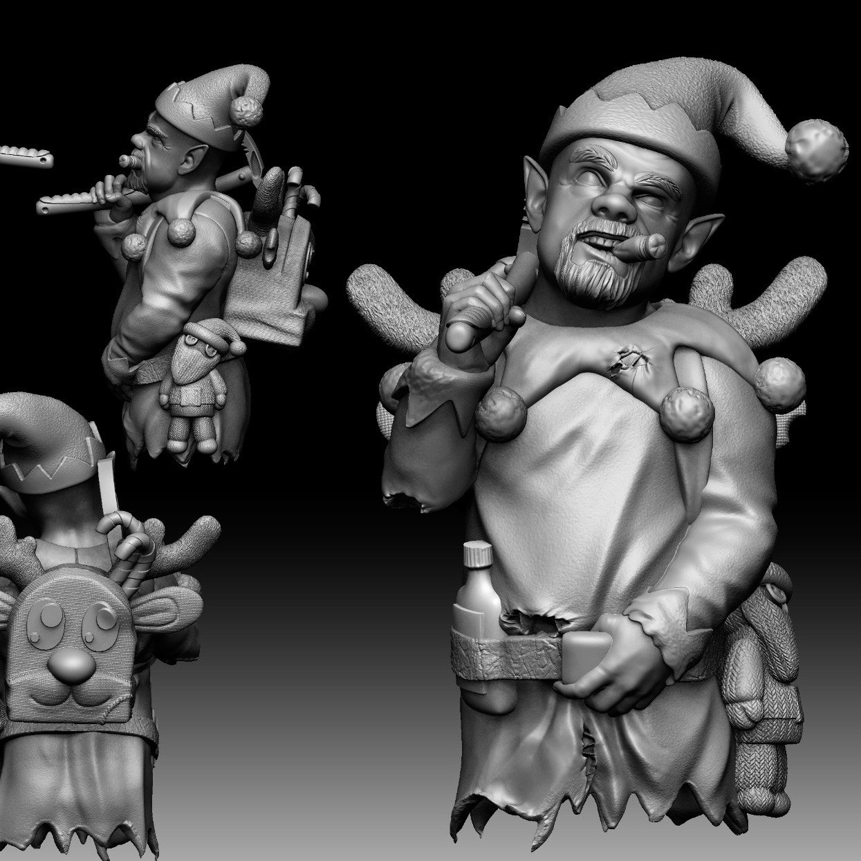 Busto Enano ayudante de Santa Claus - Formato Físico