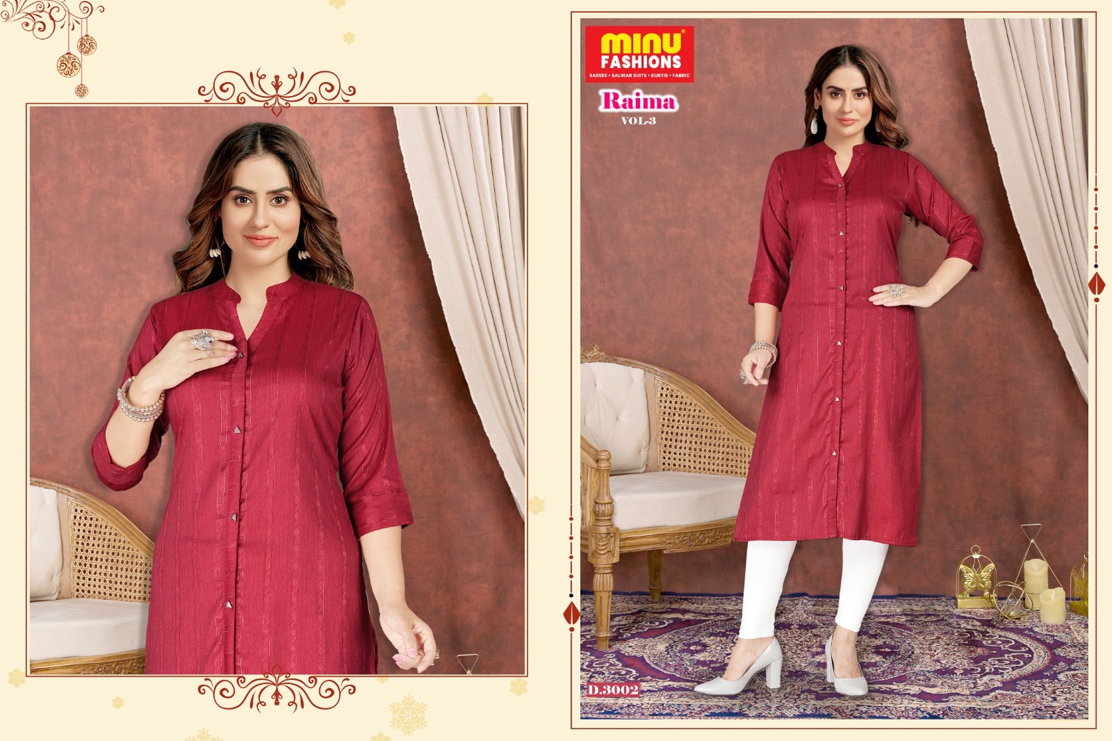 Elegant Maroon Kurti