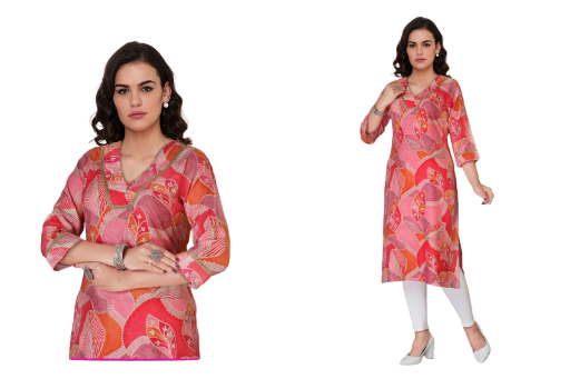 Printed Pink Kurti