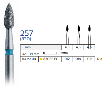 Diamond Dental Bur 257 (830)