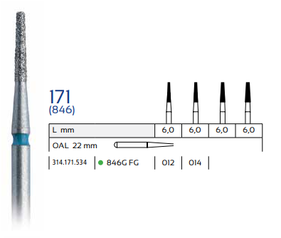 Dental Diamond Bur 171 (846)