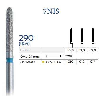 Diamond Dental Bur 869EF FG
