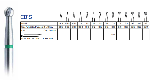 Carbide Dental Bur CB1S