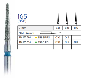 Diamond Dental Bur 165 (858)