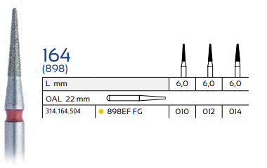 164 (898) Diamond Dental Bur