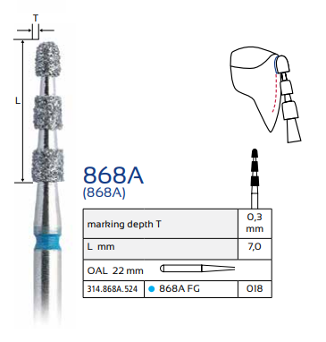 868A Diamond Dental Bur