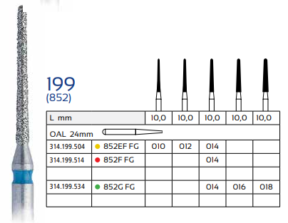 Dental Diamond Bur 199 (852)