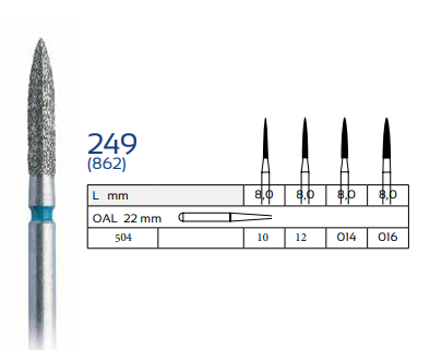 Diamond Dental Bur 249 (862)